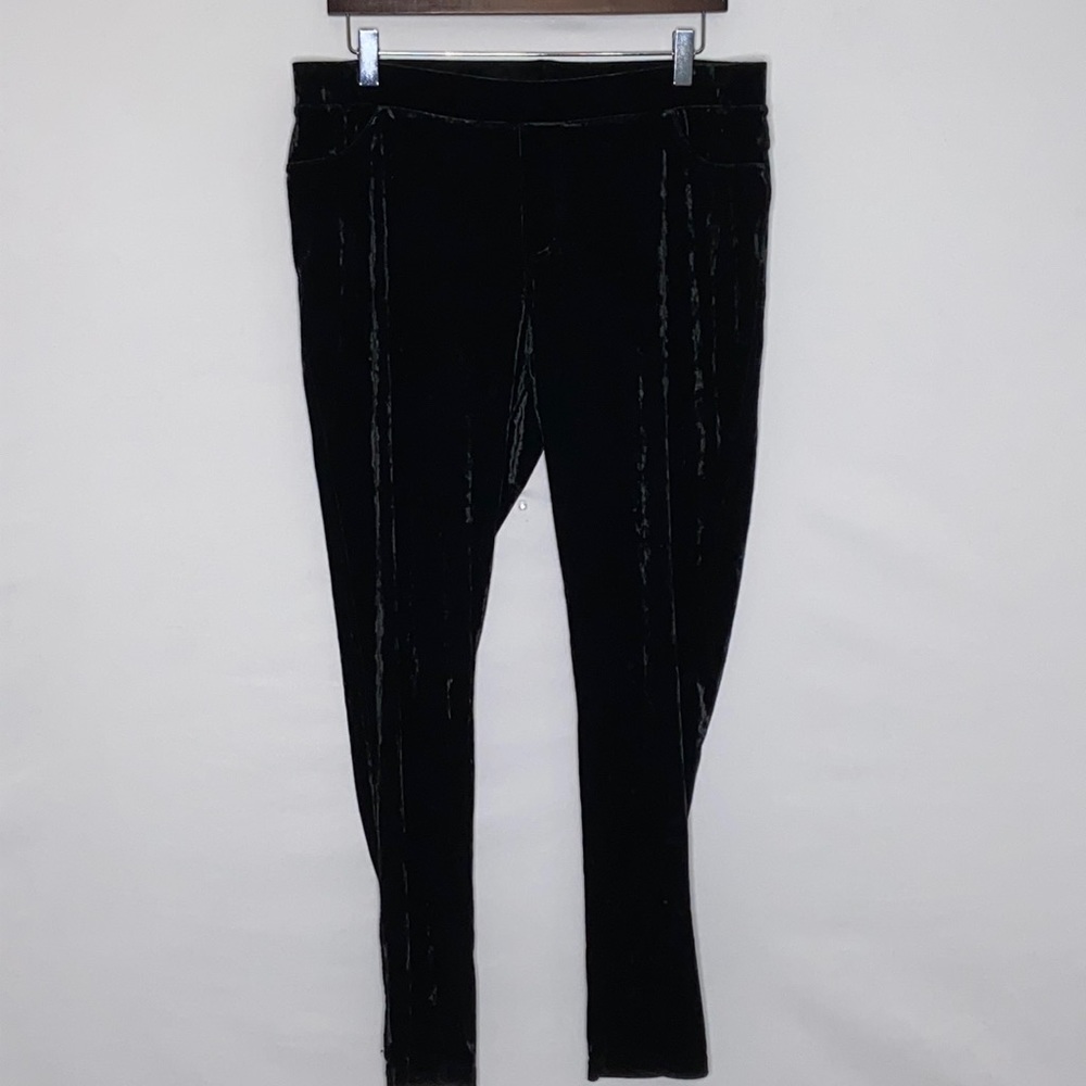 Juicy Couture Black Crushed Velvet Leggings - Size XL